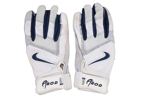 2007 Alex Rodriguez Game Used & Signed Nike Batting Gloves Used To Hit Career Home Run #502 (Rodriguez LOA & Beckett)